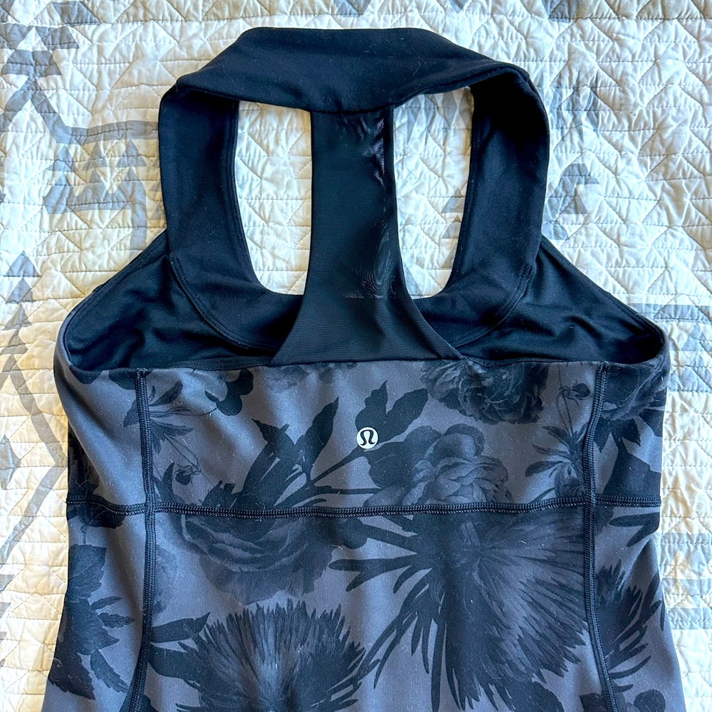 Lulu Lemon size 8 racer back floral top